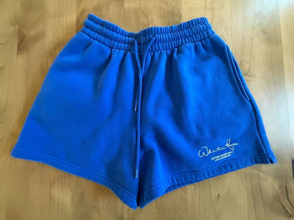 White Fox Boutique Blue Drawstring Sweatshorts Size Small